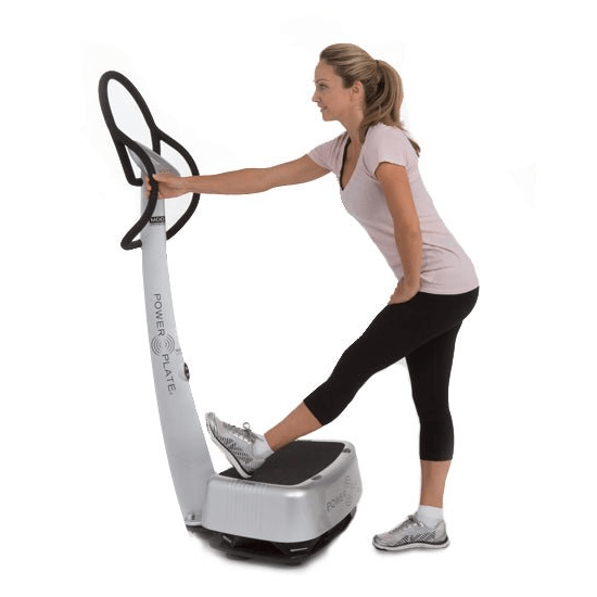 young women strecthcing on Power Plate my3 Full Body Vibration Platform