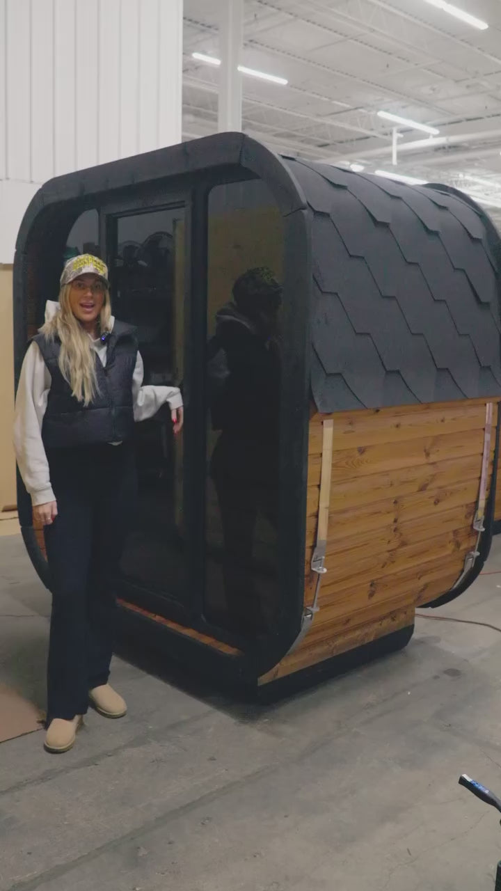 SaunaLife CL4G Cube-Series Outdoor Home Sauna Kit, Up to 3 Persons Video