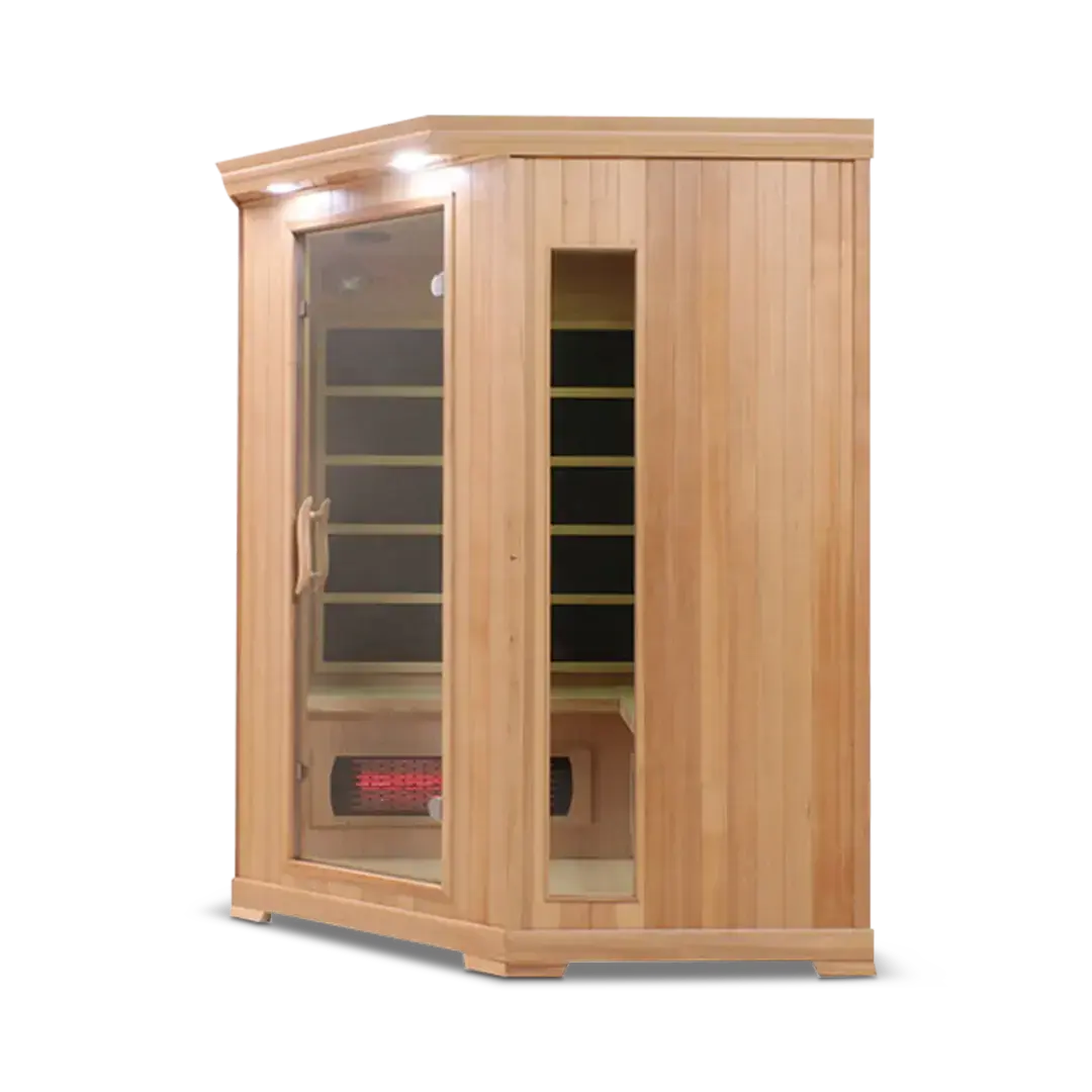 HealthSmart 4 Person Full Spectrum Corner Infrared Sauna, view 5, RecovAthlete