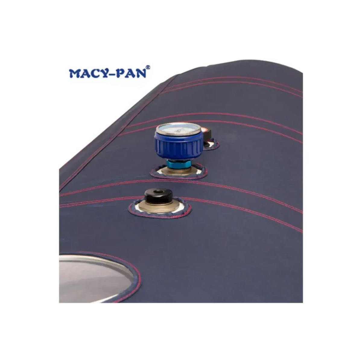 Close-up of Macy-Pan Hyperbaric Oxygen Therapy Chamber ST702 showing controls and pressure gauge.