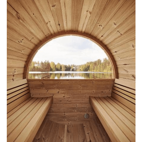 SaunaLife 2-4 Person 5' Long Barrel Sauna | Ergo Model E6 - SL-MODELE6WRear WindowSaunaLifeSaunaRecovAthlete