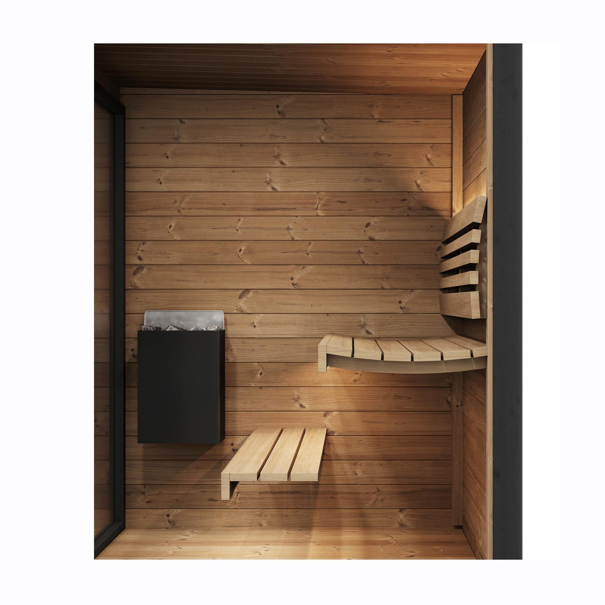 SaunaLife Model GL4 4 Person Garden Luxury Series Outdoor Sauna Kit, view 7, RecovAthlete
