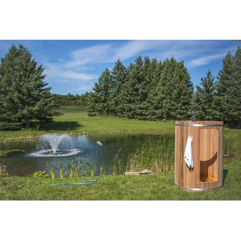 Dundalk Leisurecraft Rainbow Outdoor Shower Knotty/Clear Red Cedar - Select Saunas