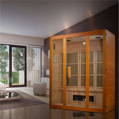 Maxxus 3-Person Low EMF FAR Infrared Sauna Canadian Hemlock - Select Saunas