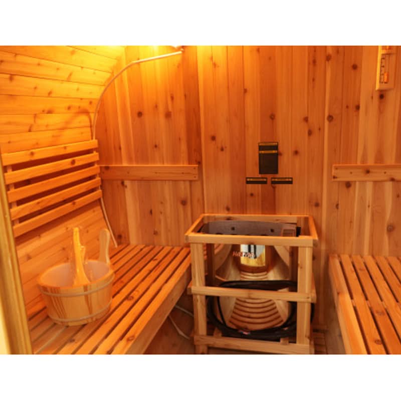 Sunray Traditional Saunas Sunray Oasis 2-4 Person Traditional Canopy Barrel Sauna