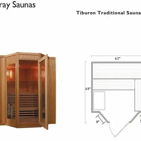 SunRay Tiburon 4-Person Indoor Traditional Sauna HL400SN, view 13, RecovAthlete