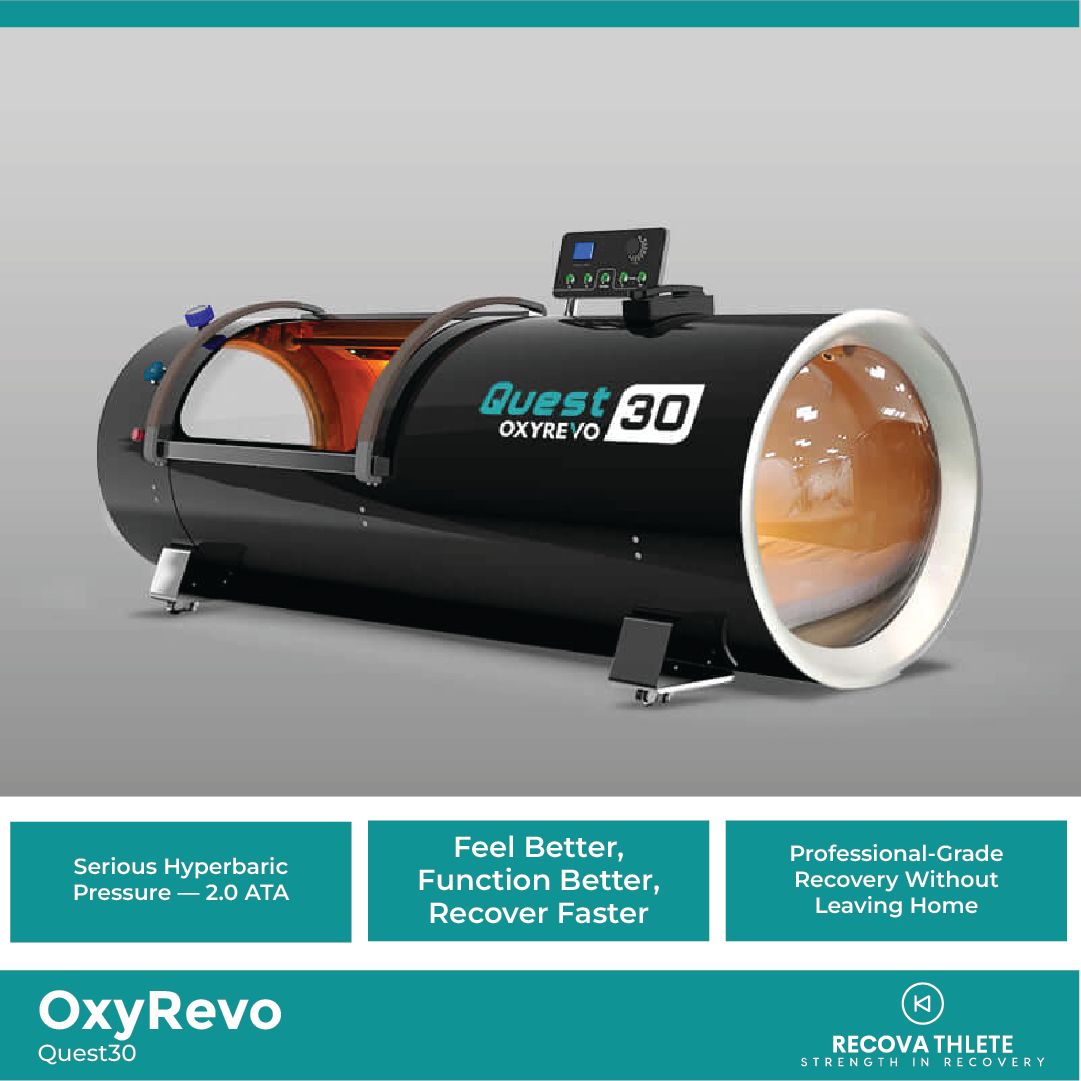 Oxyrevo Quest30 1.5 - 2.0 ATA Hard Hyperbaric Chamber, view 4, RecovAthlete