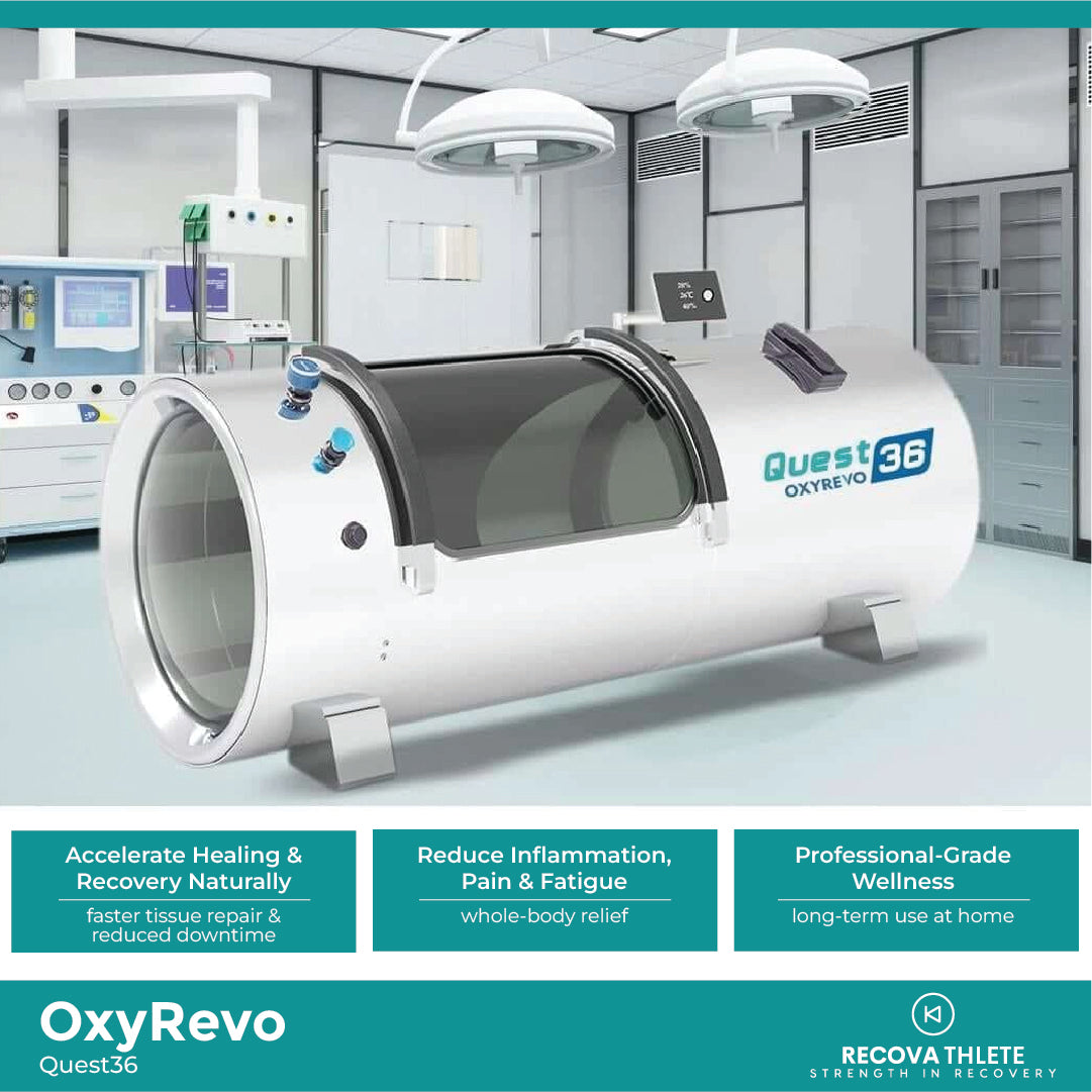 OxyRevo Quest36 1.5 to 2.0 ATA Hard Hyperbaric Chamber, view 3, RecovAthlete