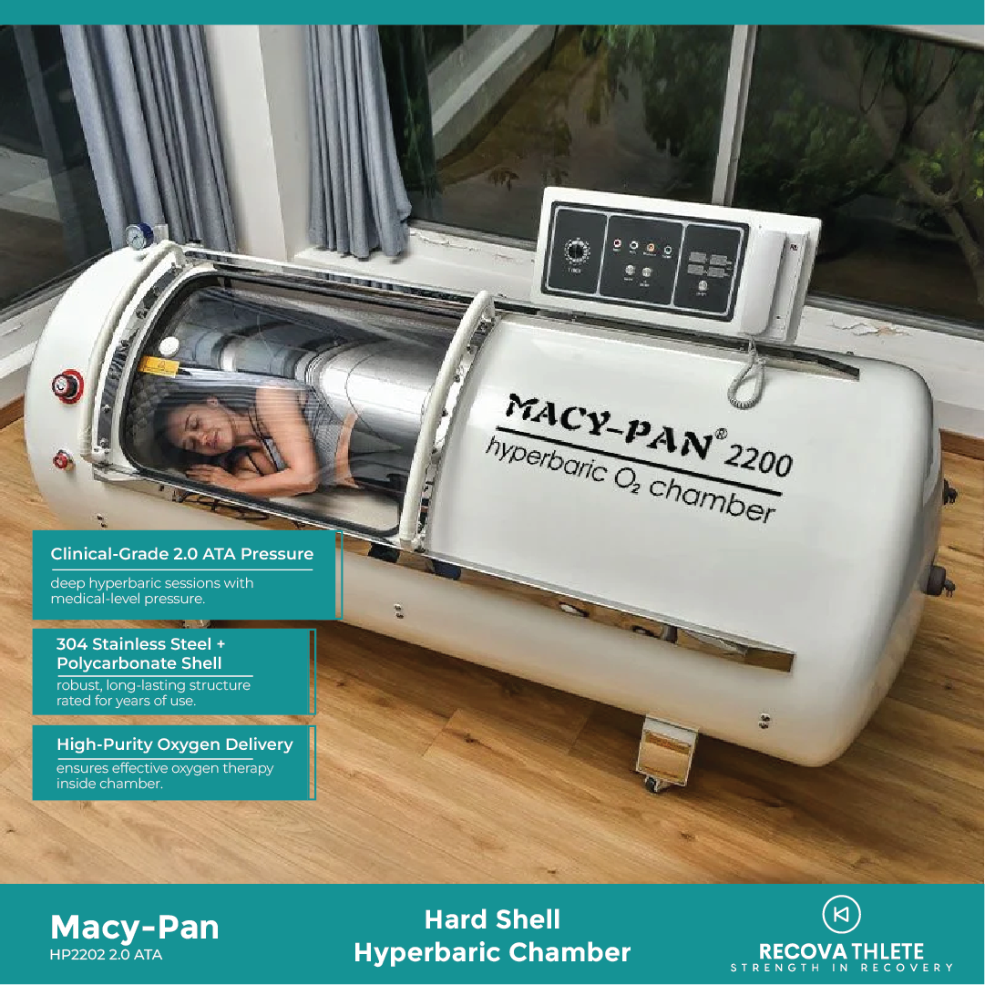 Macy-Pan HP2202 2.0 ATA Hard Shell Hyperbaric Chamber, view 3, RecovAthlete