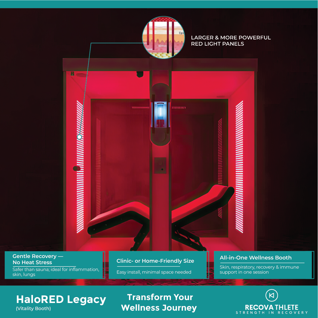 HaloRED Legacy (Vitality Booth): Transform Your Recovery with Salt and Red Light Therapy, view 3, RecovAthlete