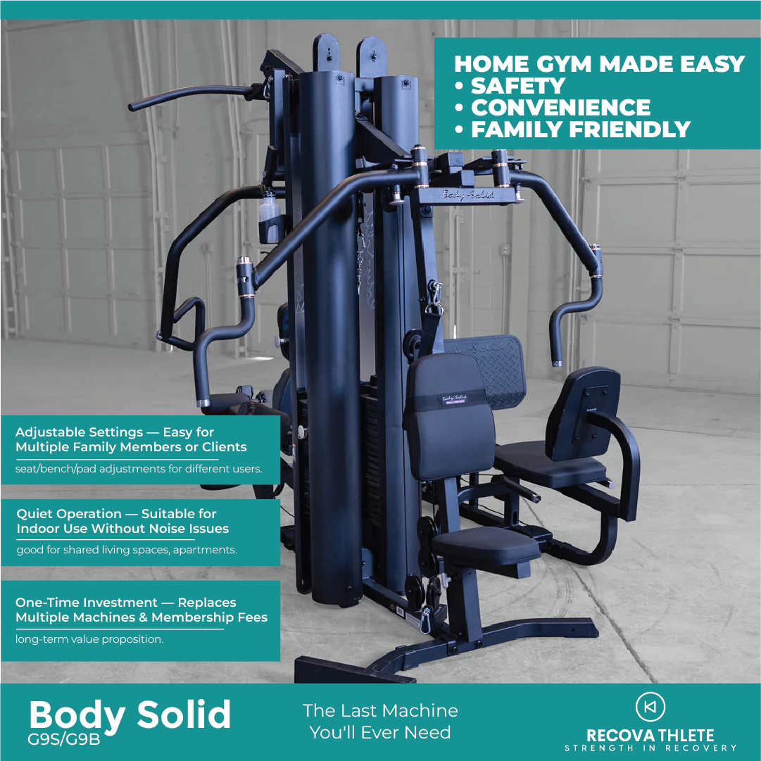 Body Solid G9S/G9B Two Stack Gym Multi-Station Gym, view 5, RecovAthlete