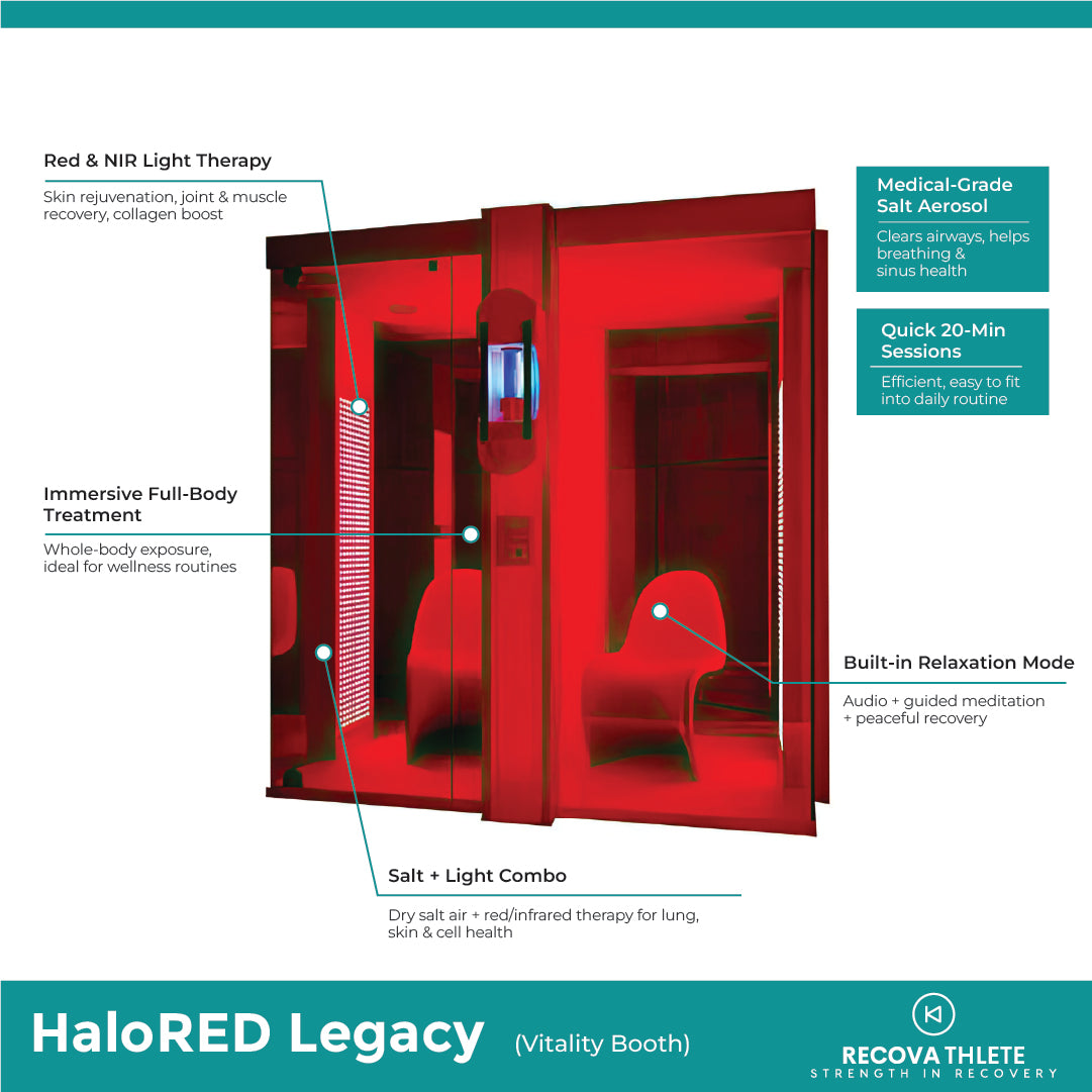 HaloRED Legacy (Vitality Booth): Transform Your Recovery with Salt and Red Light Therapy, view 4, RecovAthlete