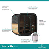 SaunaLife CL5G Sauna – 4-Person Cube-Series Outdoor Home Sauna Kit, view 4, RecovAthlete