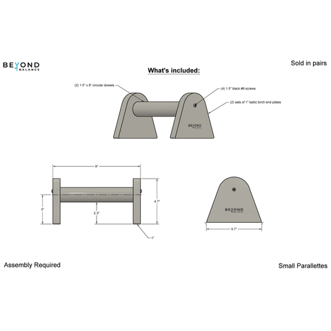 Wood Parallettes | Push-Up Bar | Dip Bar