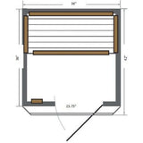 Sunray Barrett 1 Person Hemlock Sauna HL100K2, view 5, RecovAthlete