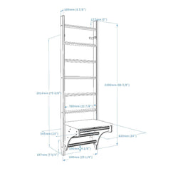 BenchK Wood Swedish Ladder w/ BenchTop