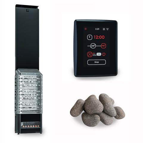Saunum AIR 7 WiFi Sauna Heater Package Stainless, RecovAthlete
