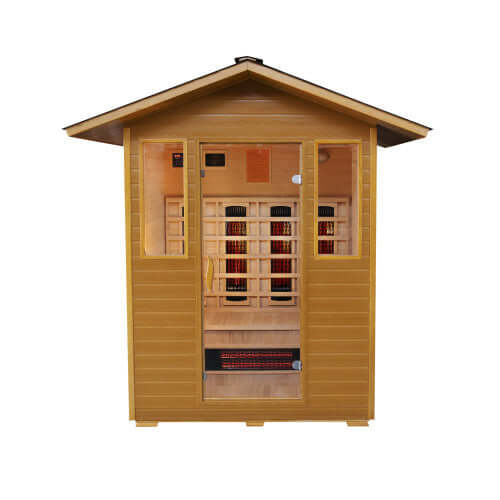 Sunray Grandby 3 Person Outdoor Infrared Sauna HL300D, view 2, RecovAthlete