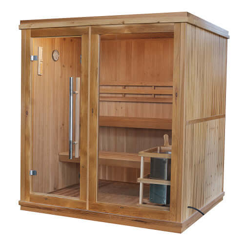 Sunray Charleston 4 Person Indoor Traditional Sauna HL400TN, view 2, RecovAthlete