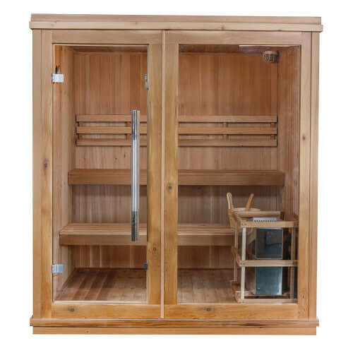 Sunray Charleston 4 Person Indoor Traditional Sauna HL400TN, RecovAthlete