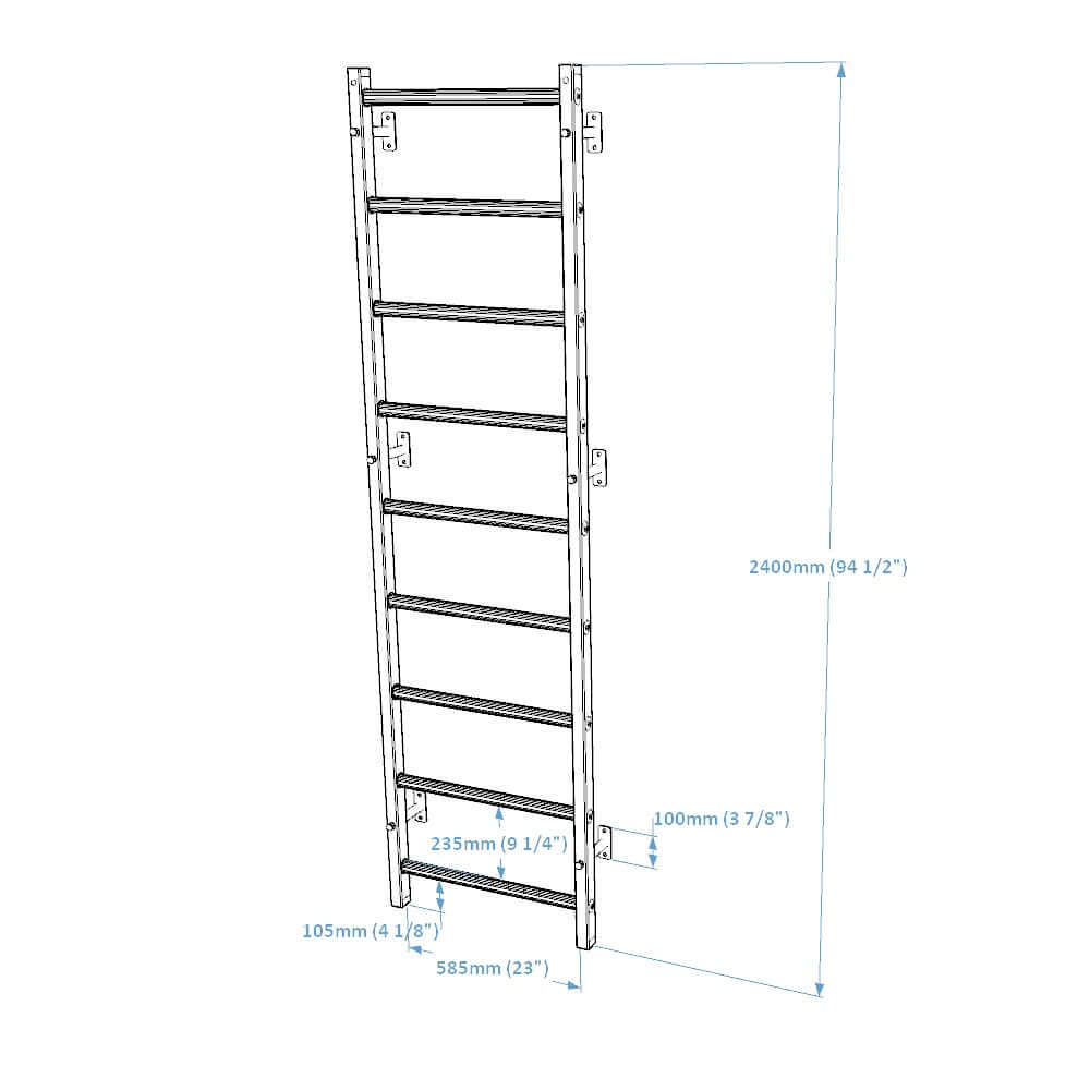 BenchK Steel Swedish Ladder - White