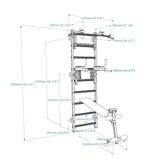 BenchK Swedish Ladder w/ Bench & Rack - White
