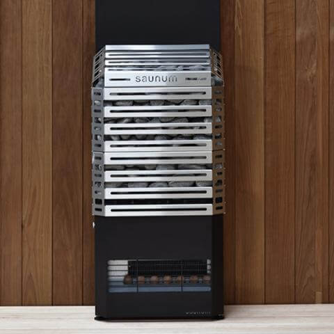 Saunum AIR 7 WiFi Sauna Heater Package Stainless, view 2, RecovAthlete