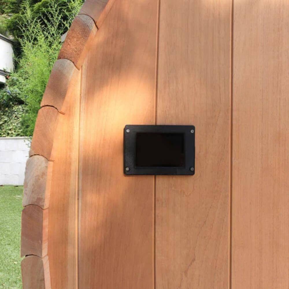 Scandia Electric Barrel Sauna with Canopy 8 Person Sauna, view 9, RecovAthlete