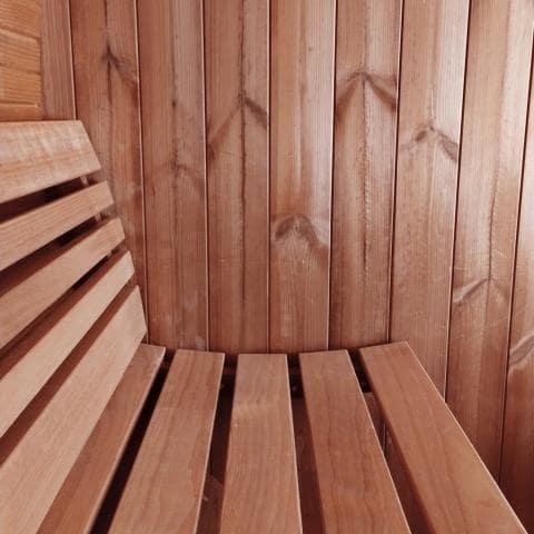 SaunaLife Model E7 4 Person Outdoor Barrel Sauna | Ergo Series, view 7, RecovAthlete