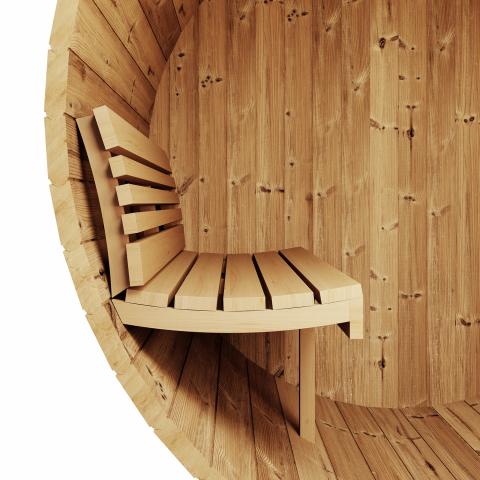 SaunaLife Model E6  4 Person Outdoor Barrel Sauna  | ERGO Series, view 4, RecovAthlete