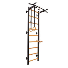 BenchK Swedish Ladder w/ Gymnastic Set - Black