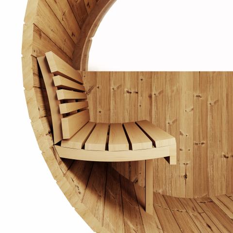 SaunaLife Model E7 4 Person Outdoor Barrel Sauna | Ergo Series, view 12, RecovAthlete