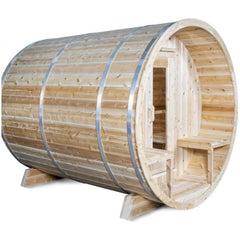 Dundalk LeisureCraft Canadian Timber Serenity 4 Person Outdoor Barrel Sauna CTC2245W