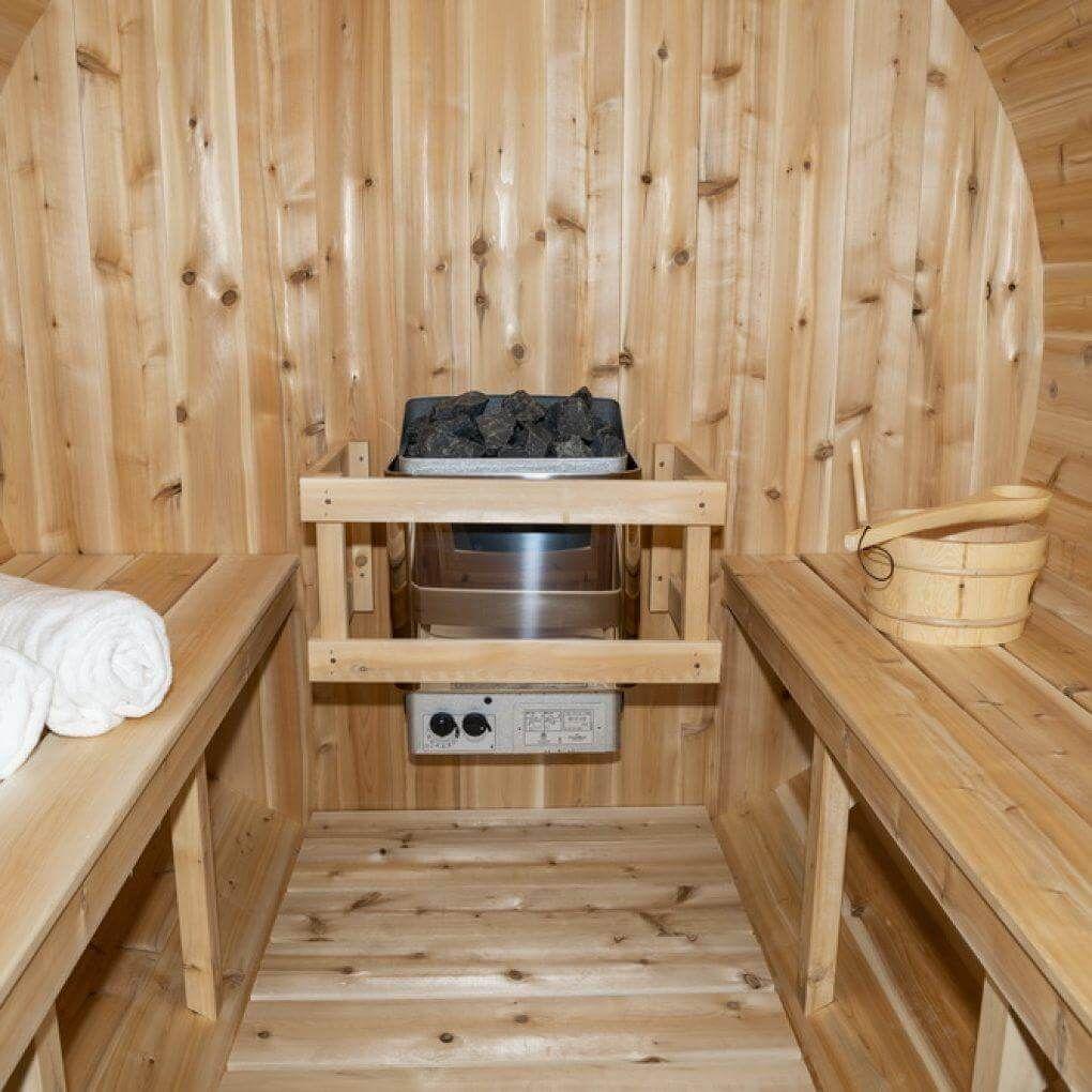 Leisurecraft Tranquility barrel sauna interior