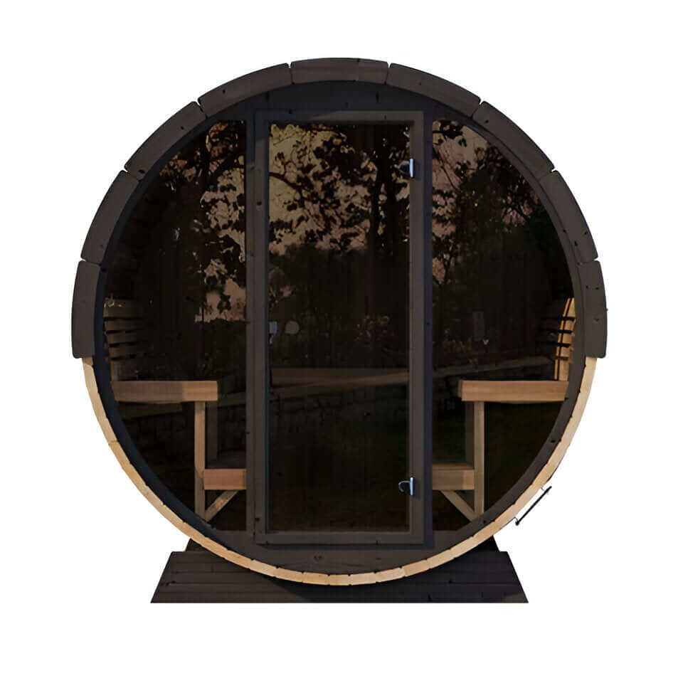 SaunaLife Model EE8G Ergo Elegance-Series  | 4 Person Outdoor Sauna Barrel, view 5, RecovAthlete