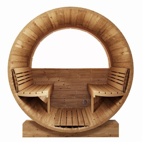 SaunaLife Model E6  4 Person Outdoor Barrel Sauna  | ERGO Series, view 14, RecovAthlete