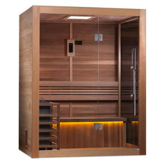 Golden Designs "Hanko Edition" 2 Person Indoor Traditional Steam Sauna (GDI-7202-01) - Canadian Red Cedar Interior