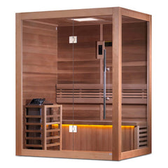 Golden Designs "Hanko Edition" 2 Person Indoor Traditional Steam Sauna (GDI-7202-01) - Canadian Red Cedar Interior