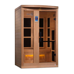 Golden Designs 2-Person "Hotel Edition" Full Spectrum PureTech™ Near Zero EMF FAR Infrared Sauna with Himalayan Salt Bar (Canadian Hemlock)