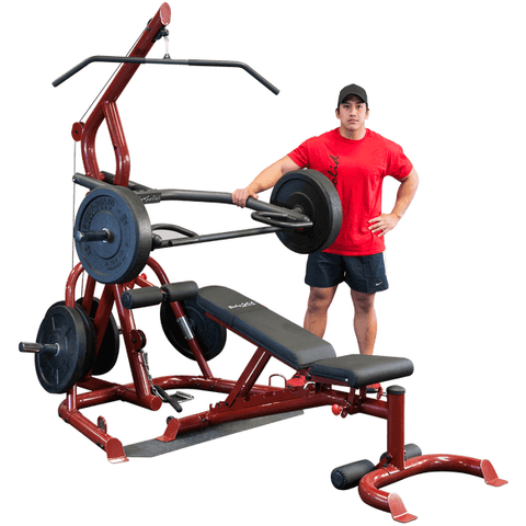 Body-Solid GLGS100P4 Corner Leverage Gym Package