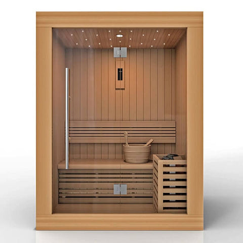 Golden Designs Sundsvall 2 Person Traditional Steam Sauna - Canadian Red Cedar