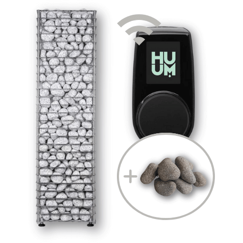 HUUM CLIFF Electric Heater Package w/ UKU Wifi Controller and Stones