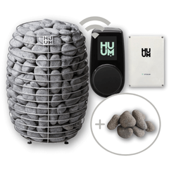 HUUM HIVE Electric Heater Package w/ UKU Wifi Controller and Extension Box and Stones