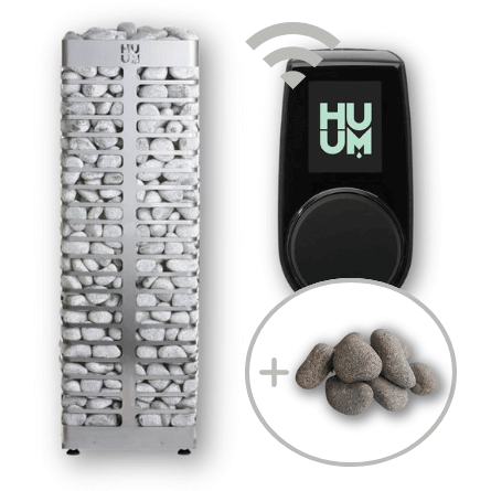 HUUM STEEL Electric Heater Package w/ UKU Wifi Controller and Stones, RecovAthlete