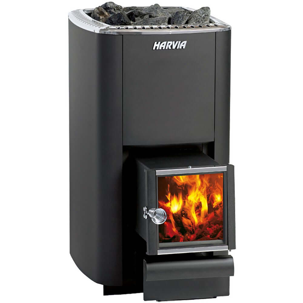 Harvia M3 SL 16.5kW Wood Burning Sauna Stove w/ Exterior Feed | WKM3SL, RecovAthlete