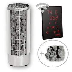 Harvia Cilindro Half Series Electric Heater Package w/ Digital Controller and Wifi and Stones