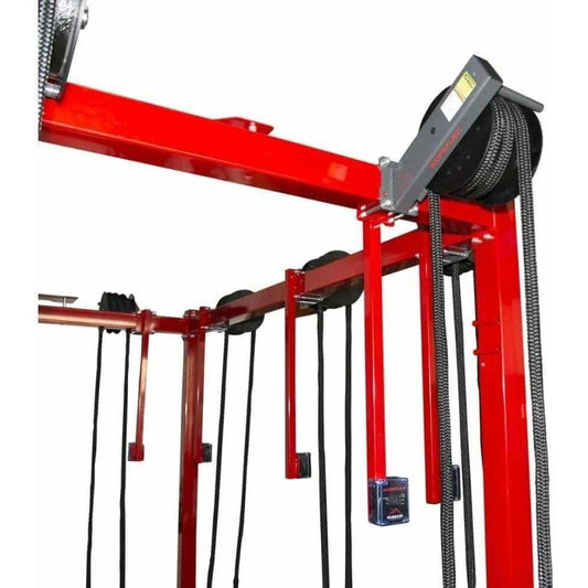 Heavy-duty steel tubing of the RX8100 rope rig