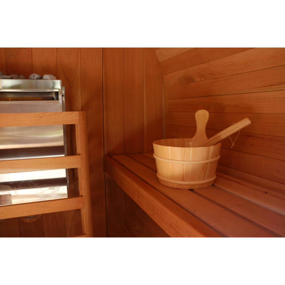 Scandia Electric Barrel Sauna Kit 8 Person Sauna, view 5, RecovAthlete