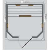 Sunray Heathrow 2 Person Hemlock Sauna HL200W