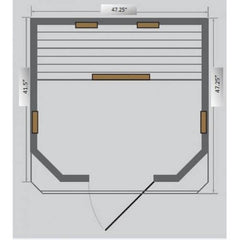 Sunray Heathrow 2 Person Hemlock Sauna HL200W